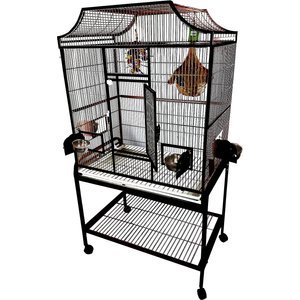 A&E Cage Company Elegant Style Flight Bird Cage, Black, Medium