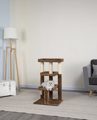 Go Pet Club 35-in Faux Fur Cat Tree, Brown