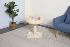 Go Pet Club 24-in Faux Fur Cat Tree, Beige