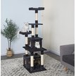 Go Pet Club 30-in Rattan Wicker Cat Tree Condo, Grey/Black