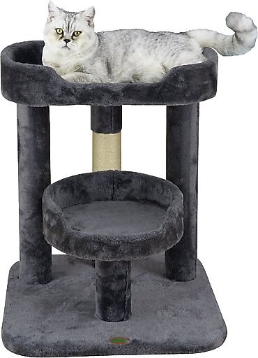 Go Pet Club 23-in Faux Fur Cat Tree, Gray