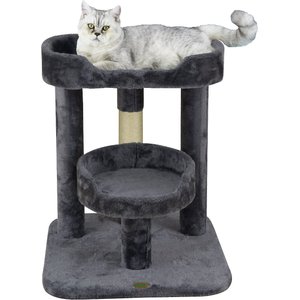 Go Pet Club 23-in Faux Fur Cat Tree, Gray