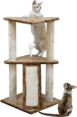 Show full view: Go Pet Club 35-in Faux Fur Cat Tree, Beige slide 2 of 3