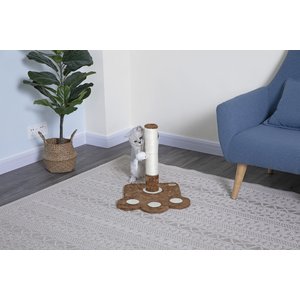 Go Pet Club 16-in Sisal Cat Scratching Post with Toy, Brown
