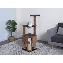 Go Pet Club 46-in Faux Fur Cat Tree & Condo, Brown/Black