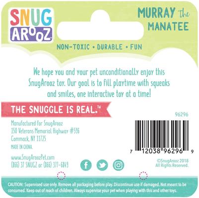 Show full view: Snugarooz Murray Manatee Dog Toy, 21-in slide 4 of 5