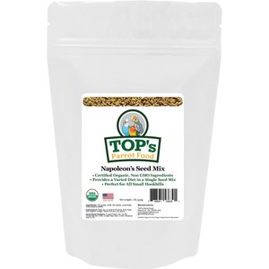 TOP's Parrot Food Organic Napoleon Seed Mix Small Parrot Food, 1-lb bag