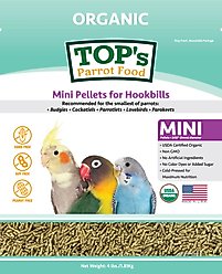 TOP's Parrot Food Organic Mini Pellets Bird Food, 4-lb bag