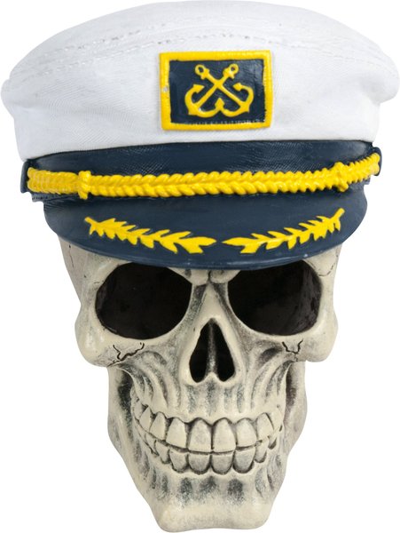 Penn-Plax Captain Skull Aquarium Ornament slide 1 of 1