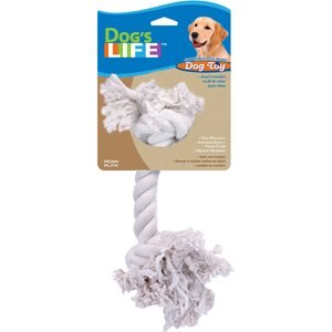 Penn-Plax 2 Knot Tough Dog Rope Toy, White