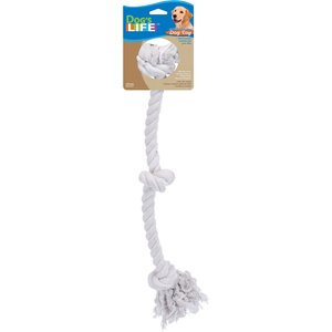 Penn-Plax 3 Knot Tough Dog Rope Toy, White, Large