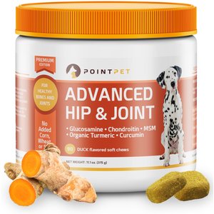 PointPet Advanced Hip & Joint Duck Flavor with Glucosamine, MSM & Chondroitin Senior Dog Supplement, 90 count