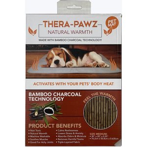 The Green Pet Shop Thera-Pawz Warming Dog & Cat Pad, Grey, Grey, Medium