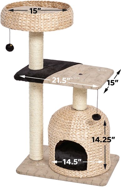 MidWest Feline Nuvo Nest 40.75-in Modern Wicker Cat Tree & Condo