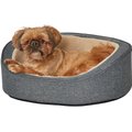 MidWest QuietTime Deluxe Hudson Bolster Cat & Dog Bed with Removable Cover, Gray, X-Small