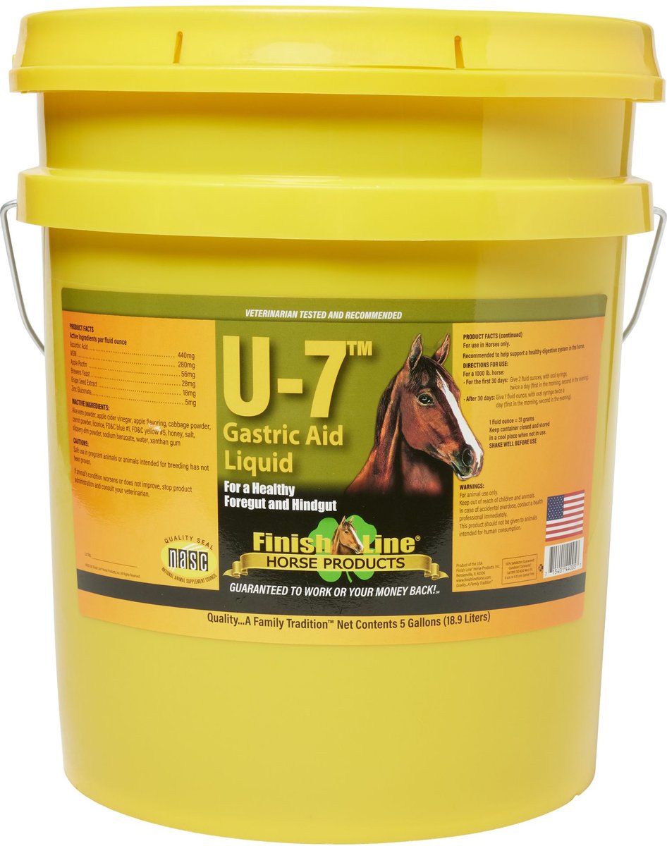 FINISH LINE U7 Gastric Aid Liquid Horse Supplement, 5gal tub