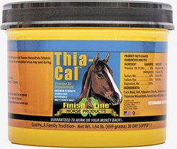 Finish Line Thia-Cal Liquid B1 Calming Powder Horse Supplement, 1.54-lb tub
