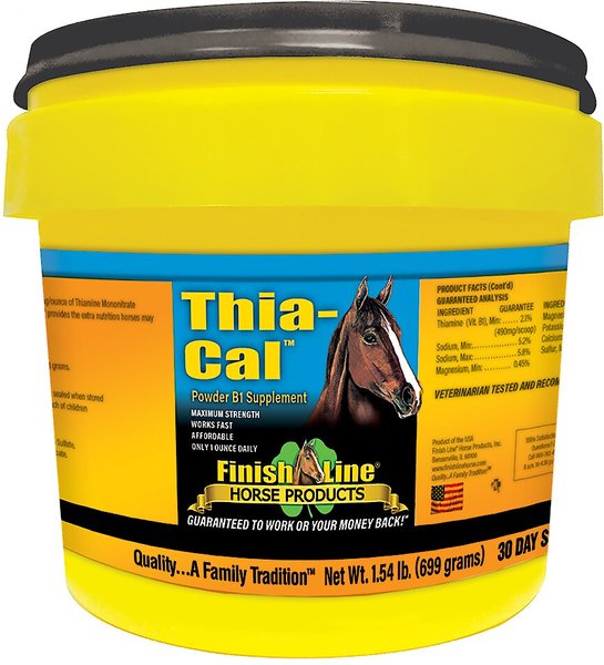 Finish Line Thia-Cal Liquid B1 Calming Powder Horse Supplement, 1.54-lb tub slide 1 of 1