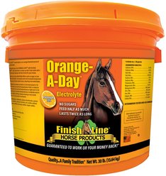 Finish Line Orange-A-Day Electrolyte Powder Orange Flavor Horse Supplement, 30-lb tub