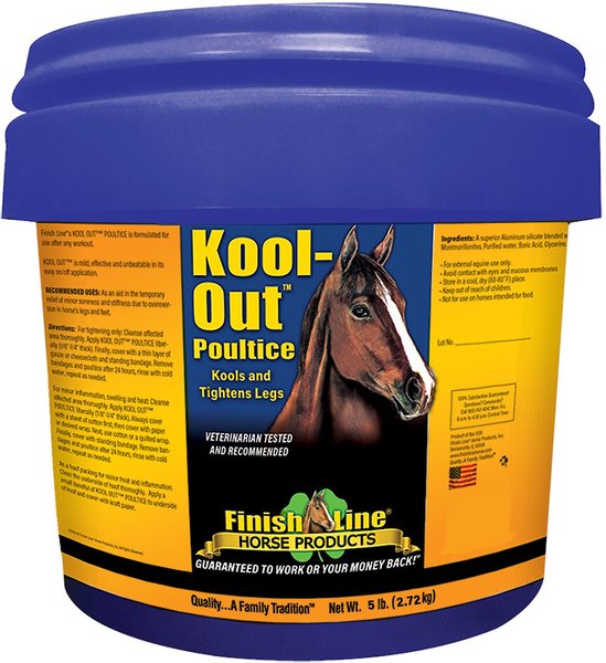 Finish Line Kool Out Sore Muscle & Joint Pain Relief Horse Poultice, 5-lb tub slide 1 of 1