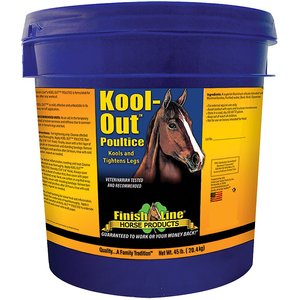 Finish Line Kool Out Sore Muscle & Joint Pain Relief Horse Poultice, 45-lb tub