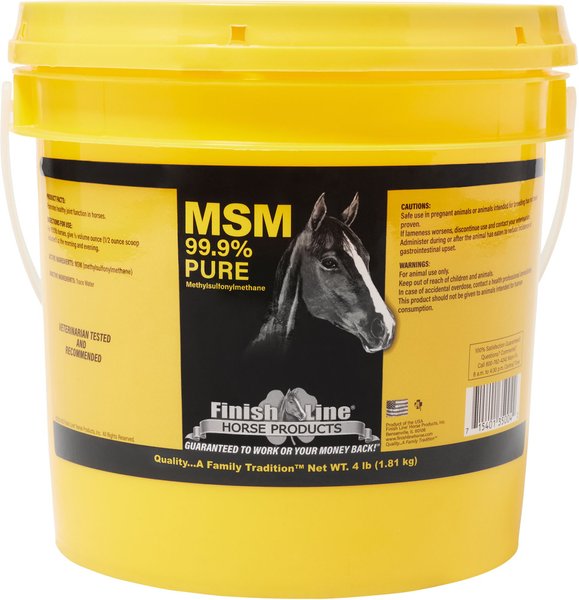 Finish Line MSM Joint Support Powder Horse Supplement, 4-lb tub slide 1 of 3