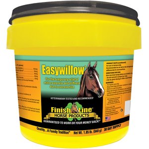 Finish Line Easywillow Soreness & Stiffness Powder Horse Supplement, 1.85-lb tub