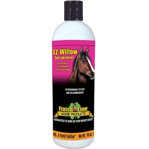 Finish Line EZ-Willow Sore Muscle & Joint Pain Relief Horse Liniment Gel, 16-oz bottle