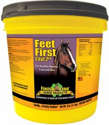 Finish Line Feet First Skin, Coat & Hoof Care Powder Horse Supplement, 9-lb tub