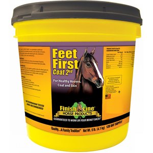 Finish Line Feet First Skin, Coat & Hoof Care Powder Horse Supplement, 9-lb tub
