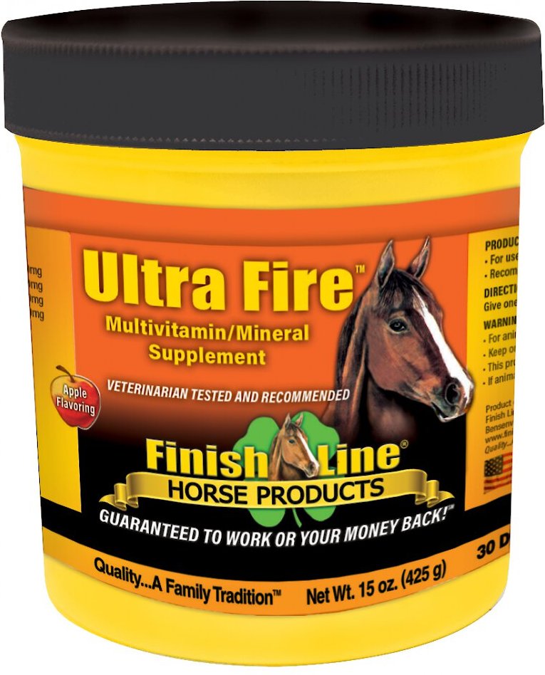 Finish Line Ultra Fire Multivitamin Apple Flavor Powder Horse Supplement