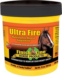 Finish Line Ultra Fire Multivitamin Apple Flavor Powder Horse Supplement, 15-oz tub