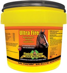 Finish Line Ultra Fire Multivitamin Apple Flavor Powder Horse Supplement, 60-oz tub