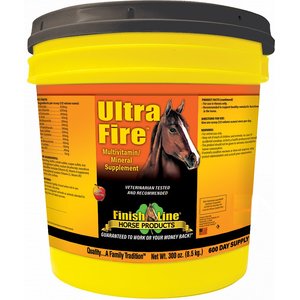 Finish Line Ultra Fire Multivitamin Apple Flavor Powder Horse Supplement, 300-oz tub