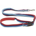 FurHaven Easy-Tether Reflective Bungee Dog Leash, Classic Stripe, 6.67-ft long