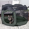 FurHaven Soft-sided Dog & Cat Playpen, Hunter Green, Large