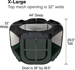 FurHaven Soft-sided Dog & Cat Playpen, Hunter Green, X-Large slide 2 of 8
