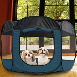 FurHaven Soft-sided Dog & Cat Playpen, Sailor Blue, X-Large