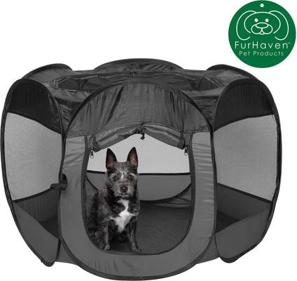 Show full view: FurHaven Soft-Sided Dog & Cat Playpen, Gray, Small slide 5 of 10