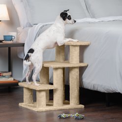 FurHaven Steady Paws Cat & Dog Stairs, Cream, 3-Step