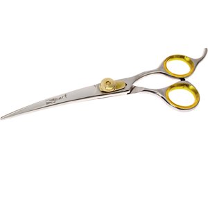 Sharf Gold Touch Curved Pet Grooming Shear, 8.5-in