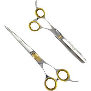 Sharf Gold Touch 7.5" Straight & 6.5" Thinning Scissors Pet Grooming Shear Kit