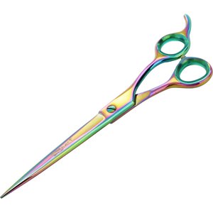 Sharf Gold Touch Rainbow Straight Pet Grooming Shear, 8.5-in