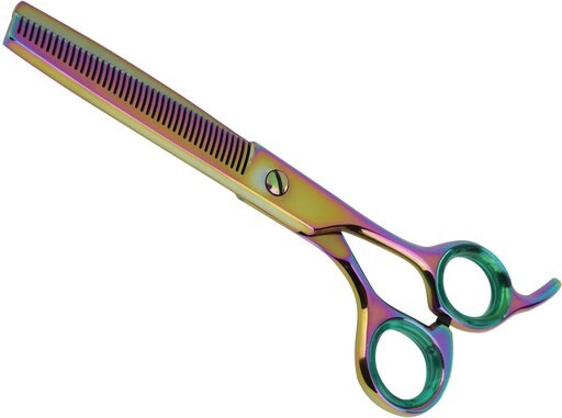 Sharf Gold Touch Rainbow 7.5" Straight & 6.5" Thinning Scissors Pet Grooming Shear Kit