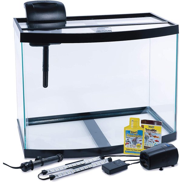 WiFi Aquarium Curved with 28-gal TETRA Kit Connect Feeder,