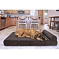 FurHaven Chaise Lounge Orthopedic Cat & Dog Bed w/Removable Cover, Dark Espresso, Jumbo Plus