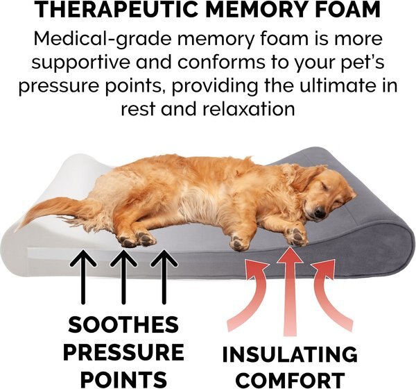 FurHaven Microvelvet Luxe Lounger Memory Foam Dog Bed with Removable Cover