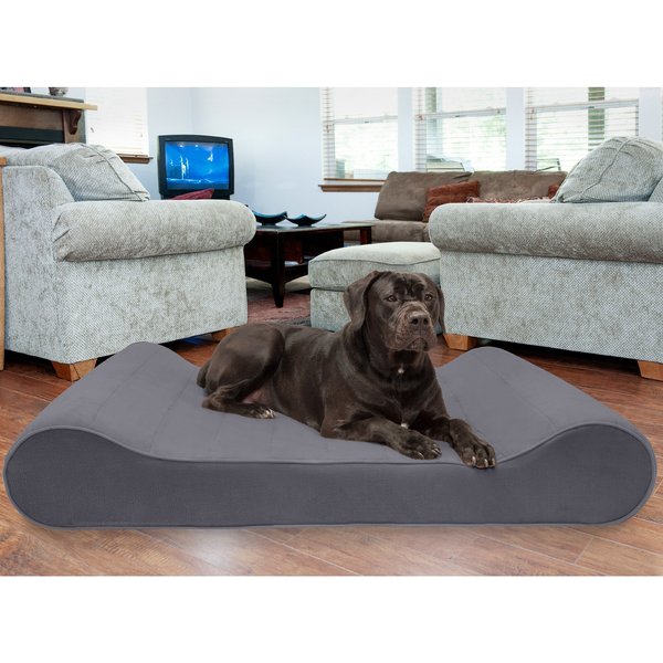 BIG BARKER 7" Headrest Orthopedic Pillow Dog Bed with Removable Cover
