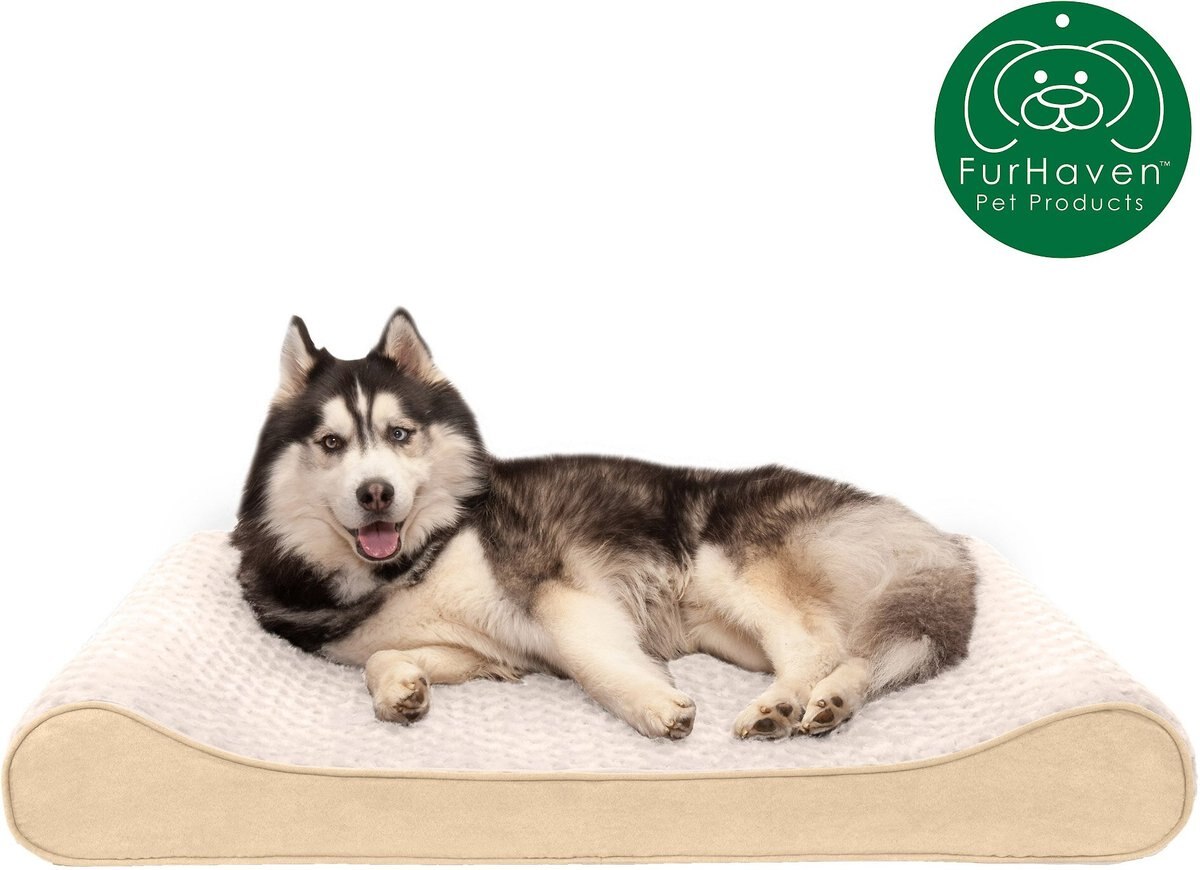 FURHAVEN Ultra Plush Luxe Lounger Memory Foam Dog Bed with Removable