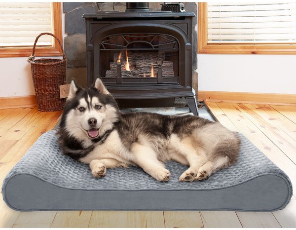 FurHaven Ultra Plush Luxe Lounger Memory Foam Dog Bed with Removable Cover